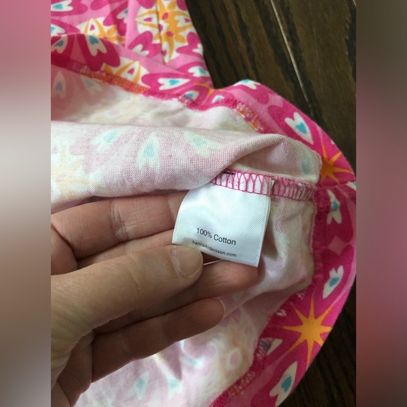 Hanna Andersson Girls 130 cm (8Y) Pink Floral Mosaic Halter Mini Dress - VGUC! - Picture 8 of 9